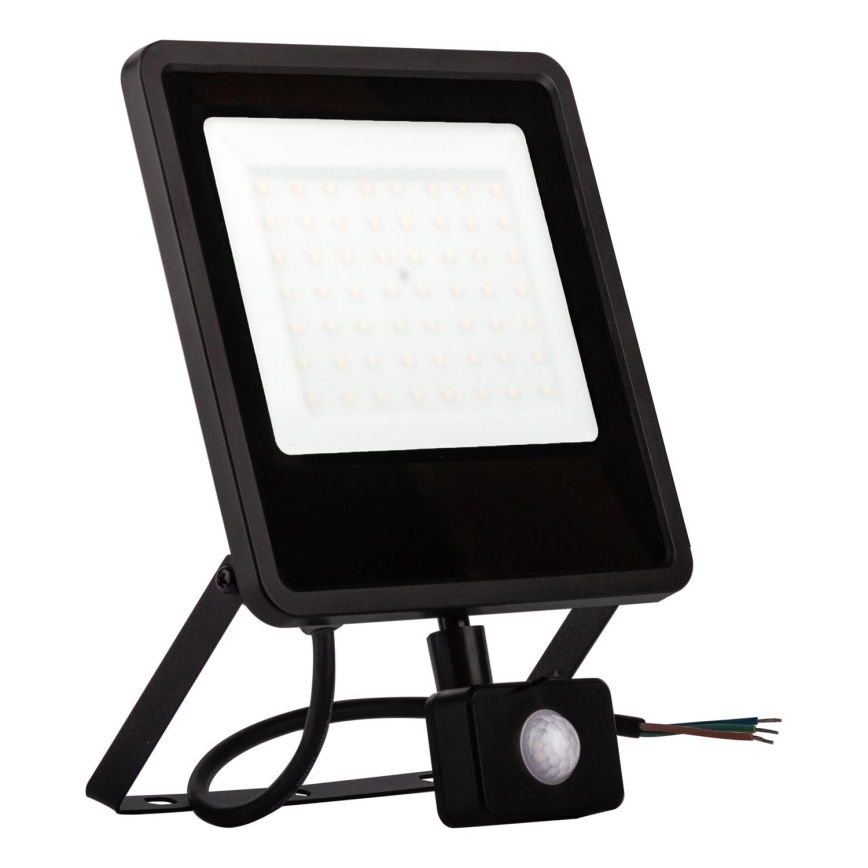 LED Vonkajší reflektor so senzorom LED/20W/230V 4000K IP65 čierna