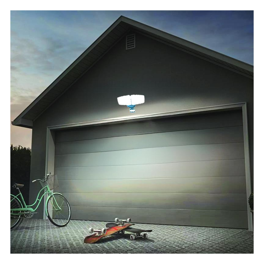 LED Vonkajší reflektor so senzorom LED/24W/230V 3000/4000/6000K IP54 antracit