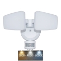LED Vonkajší reflektor so senzorom LED/24W/230V 3000/4000/6000K IP54 biela