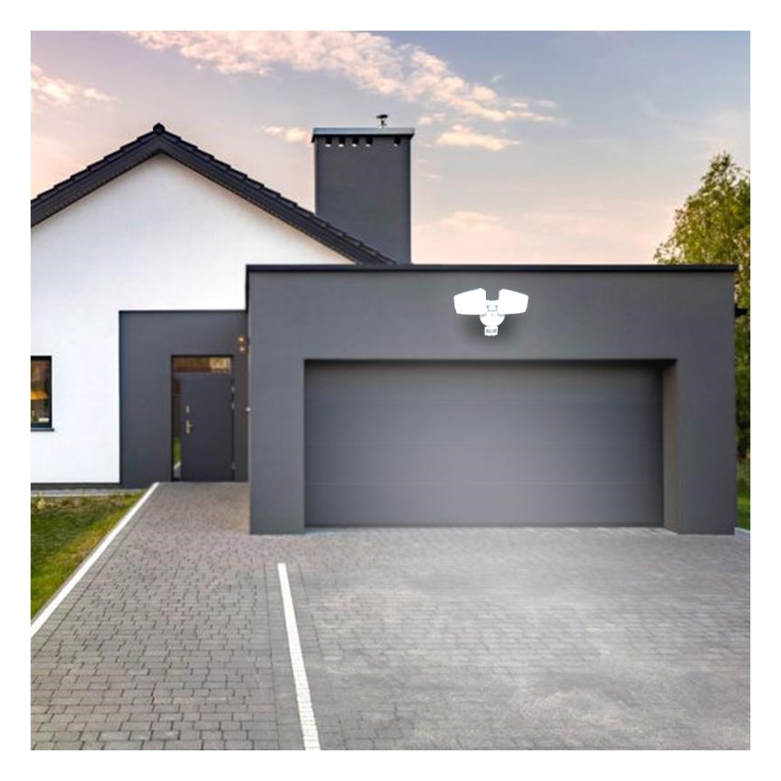 LED Vonkajší reflektor so senzorom LED/24W/230V 3000/4000/6000K IP54 biela