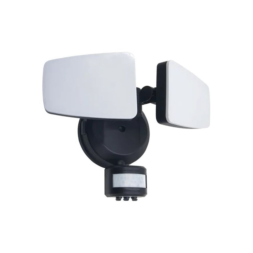 LED Vonkajší reflektor so senzorom LED/24W/230V 3000/4000/6000K IP54 čierna