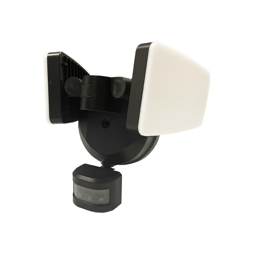 LED Vonkajší reflektor so senzorom LED/24W/230V 3000/4000/6000K IP54 čierna