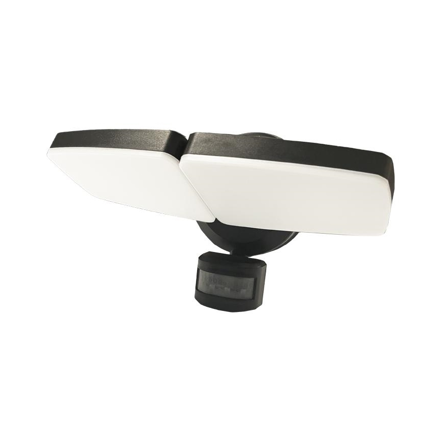 LED Vonkajší reflektor so senzorom LED/24W/230V 3000/4000/6000K IP54 čierna