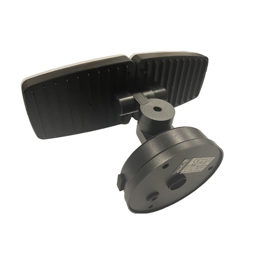 LED Vonkajší reflektor so senzorom LED/24W/230V 3000/4000/6000K IP54 čierna