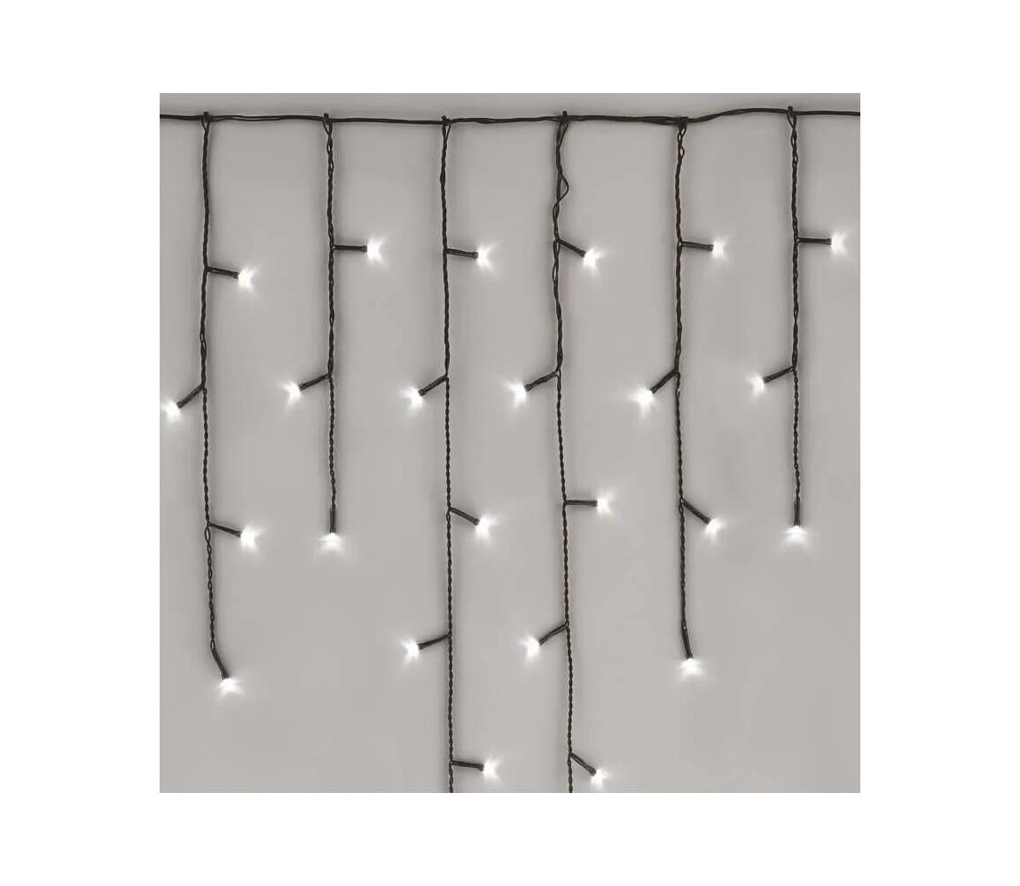 D1CC01 Světelný řetěz Standard LED spojovací vánoční řetěz rampouchy 2,5 m venkovní studená bílá