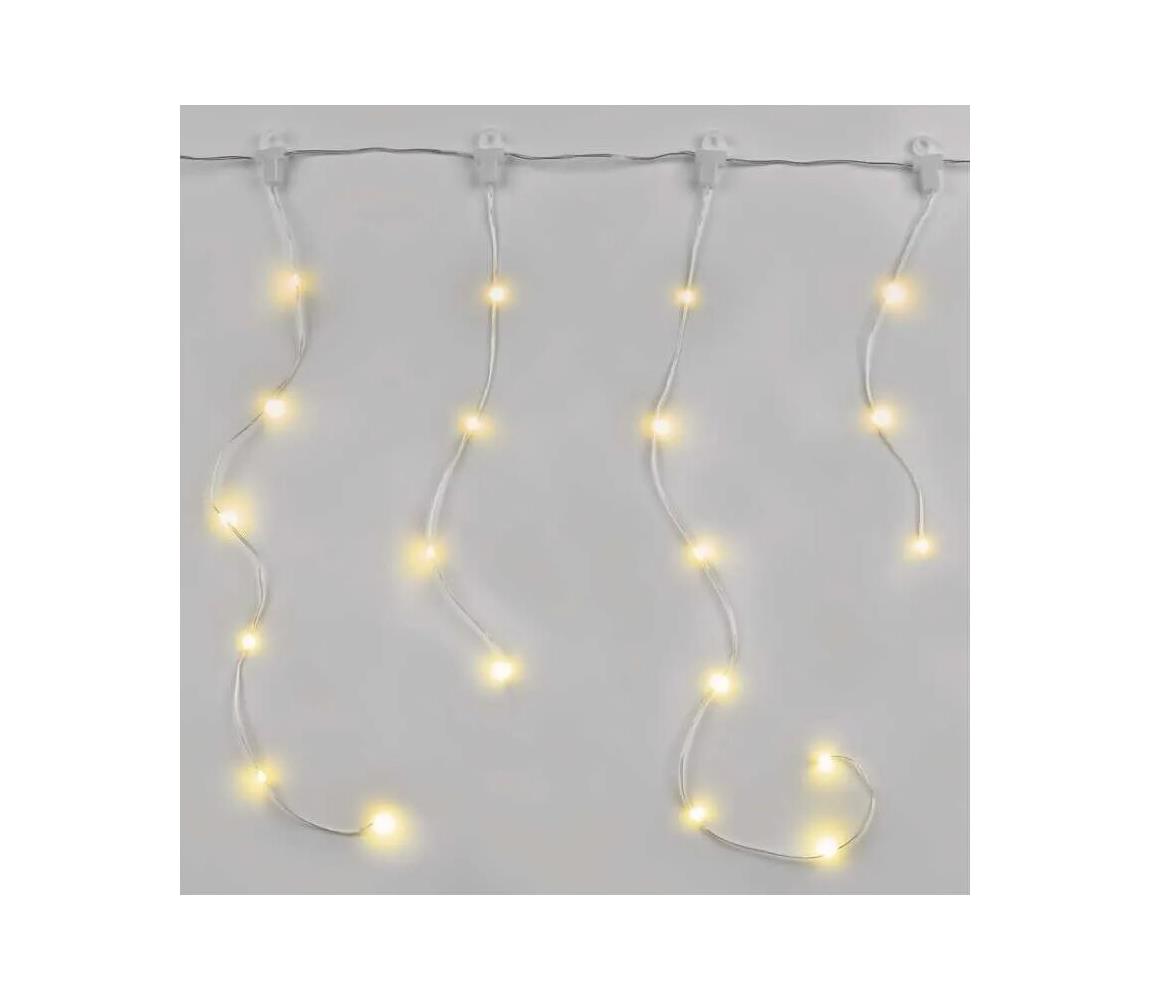 LED vonkajší reťaz 100xLED/8 funkcií 7,9x0,7m IP44 teplá biela D3CW02