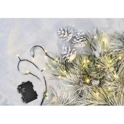 LED vonkajší reťaz 120xLED/3xAA 8,9m IP44 teplá biela