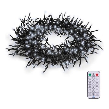 LED vonkajší reťaz 576xLED/8 funkcií 8m IP44 studená biela + diaľkové ovládanie