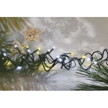 LED  vonkajší reťazec 120xLED/2 funkcie 17m IP44 teplá/studená biela