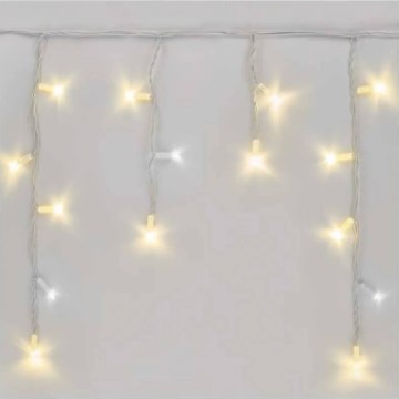 LED Vonkajší reťazec 50xLED/3x0,4m IP44 studená/teplá biela