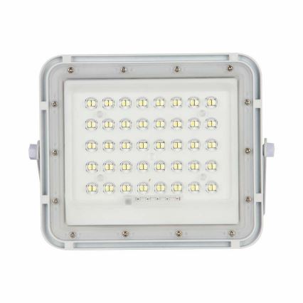 LED Vonkajší stmievateľný solárny reflektor LED/10W/3,2V IP65 4000K 6000 mAh biela + diaľkové ovládanie