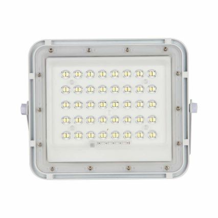 LED Vonkajší stmievateľný solárny reflektor LED/10W/3,2V IP65 4000K biela + diaľkové ovládanie