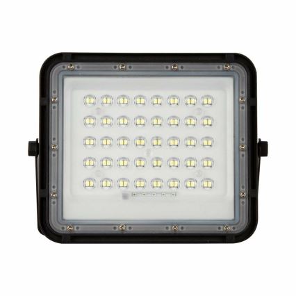 LED Vonkajší stmievateľný solárny reflektor LED/10W/3,2V IP65 4000K čierna + diaľkové ovládanie