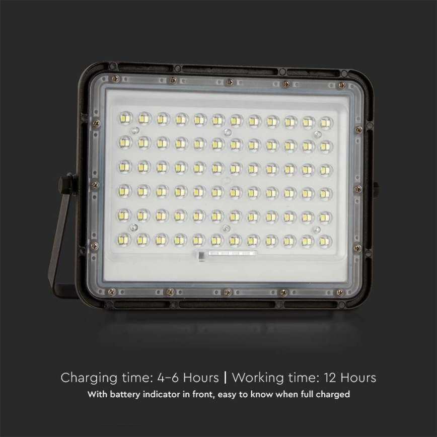 LED Vonkajší stmievateľný solárna reflektor LED/15W/3,2V IP65 4000K 12000 mAh čierna + diaľkové ovládanie