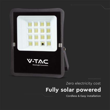 LED Vonkajší solárny reflektor LED/16W/3,2V 6400K IP65 15000 mAh + diaľkové ovládanie