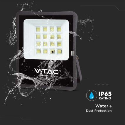 LED Vonkajší solárny reflektor LED/16W/3,2V 6400K IP65 15000 mAh + diaľkové ovládanie