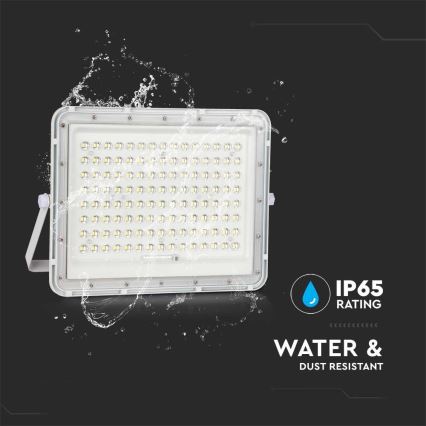 LED Vonkajší solárny reflektor LED/20W/3,2V 6400K biela IP65 16000 mAh + diaľkové ovládanie
