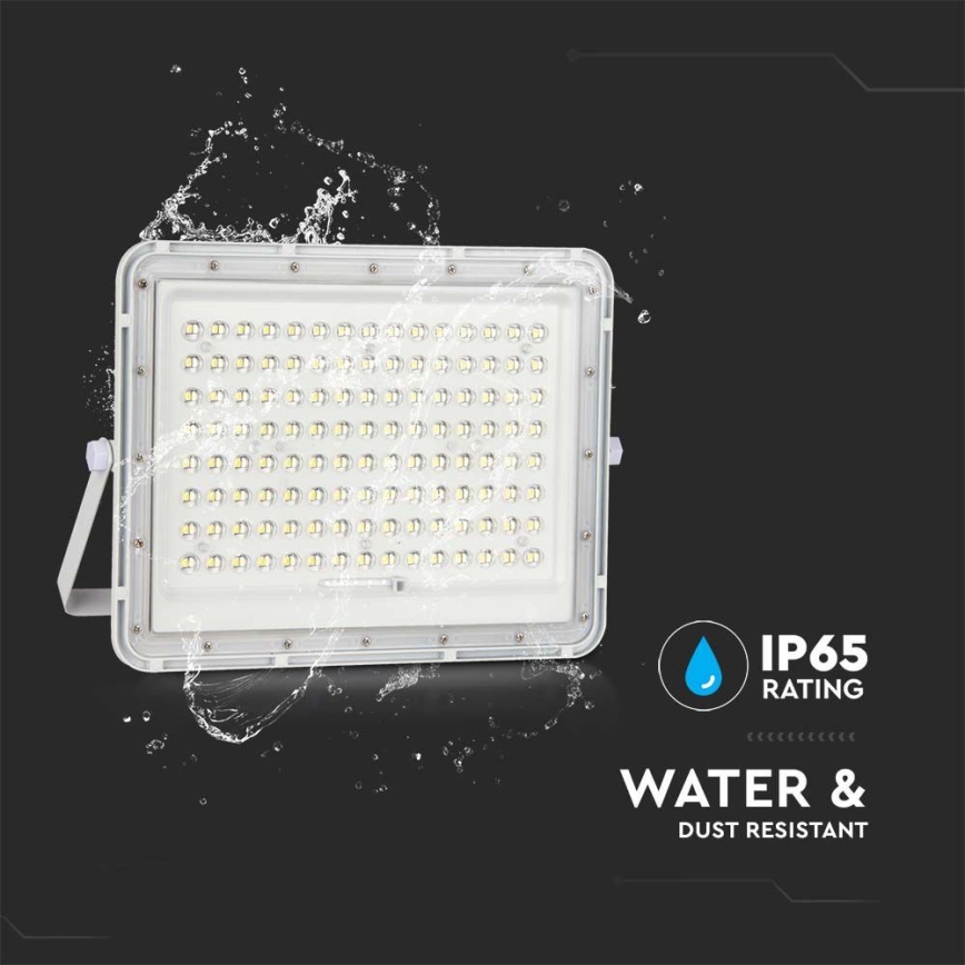 LED Vonkajší solárny reflektor LED/20W/3,2V 6400K biela IP65 16000 mAh + diaľkové ovládanie
