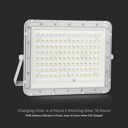 LED Vonkajší solárny reflektor LED/20W/3,2V 6400K biela IP65 16000 mAh + diaľkové ovládanie