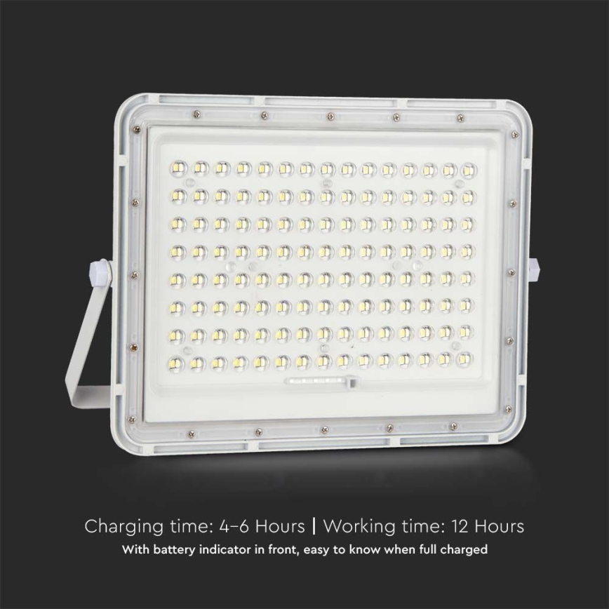 LED Vonkajší solárny reflektor LED/20W/3,2V 6400K biela IP65 16000 mAh + diaľkové ovládanie