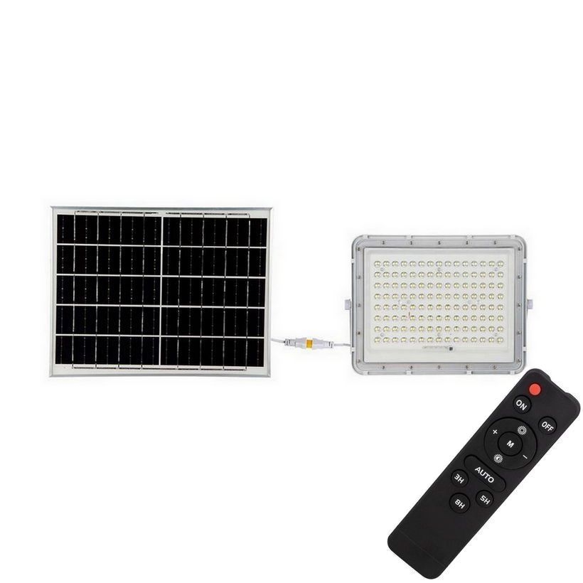 LED Vonkajší solárny reflektor LED/20W/3,2V 6400K biela IP65 16000 mAh + diaľkové ovládanie