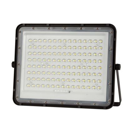 LED Vonkajší solárny reflektor LED/20W/3,2V 6400K čierna IP65 16000 mAh + diaľkové ovládanie
