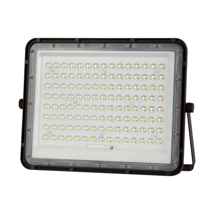 LED Vonkajší solárny reflektor LED/20W/3,2V 6400K čierna IP65 16000 mAh + diaľkové ovládanie