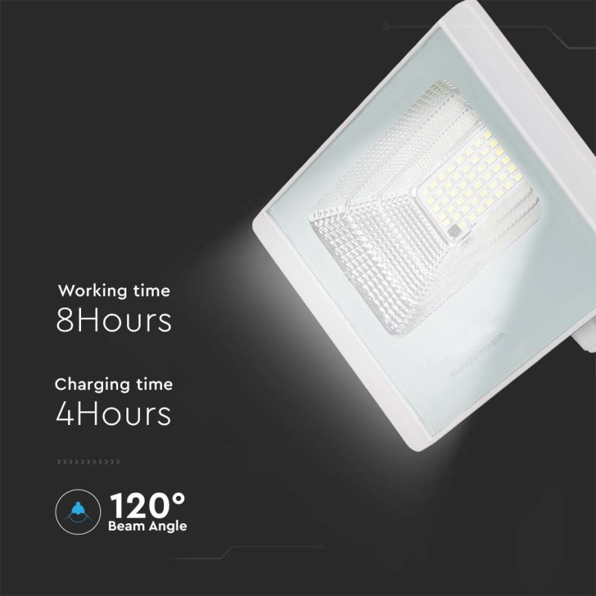 LED Vonkajší solárny reflektor LED/20W/3,2V IP65 6400K 20000 mAh + diaľkové ovládanie