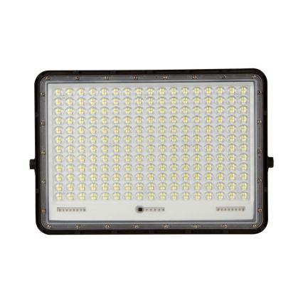 LED Vonkajší solárny reflektor LED/30W/3,2V 4000K čierna IP65 + diaľkové ovládanie