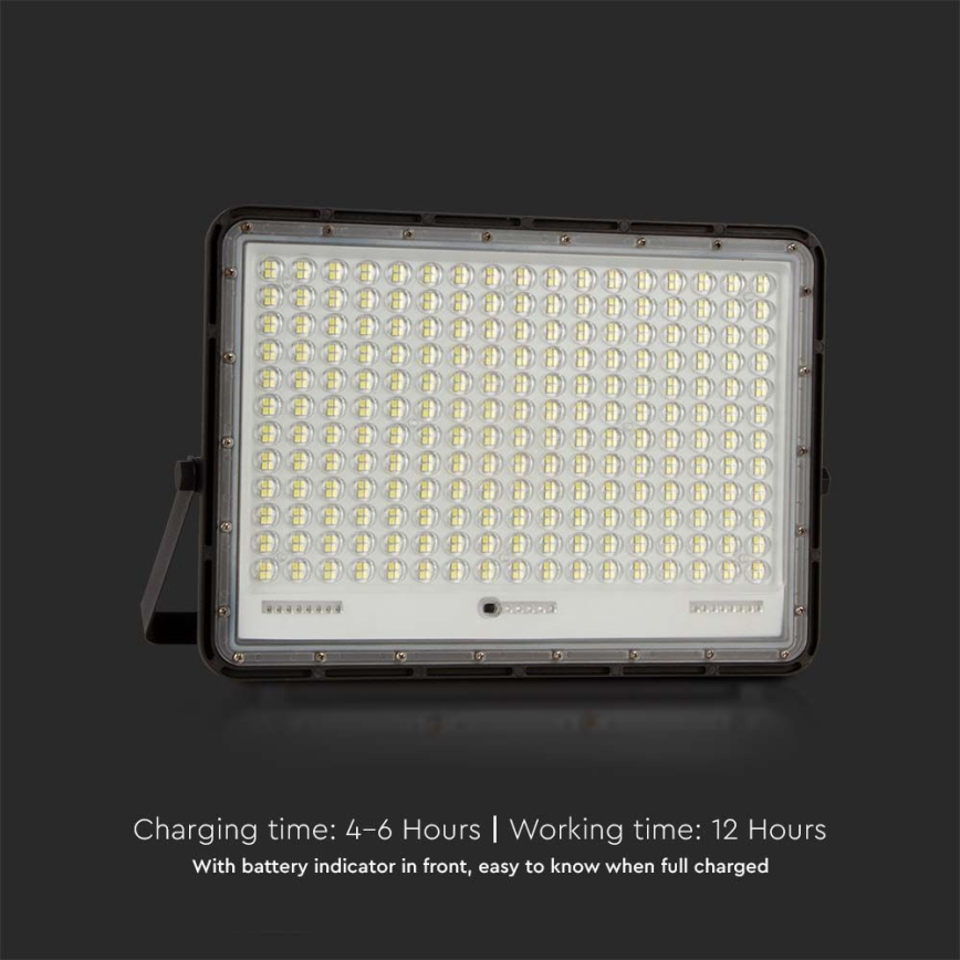 LED Vonkajší solárny reflektor LED/30W/3,2V 4000K čierna IP65 20000 mAh + diaľkové ovládanie