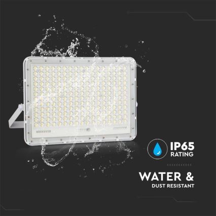 LED Vonkajší solárny reflektor LED/30W/3,2V 6400K biela IP65 20000 mAh + diaľkové ovládanie