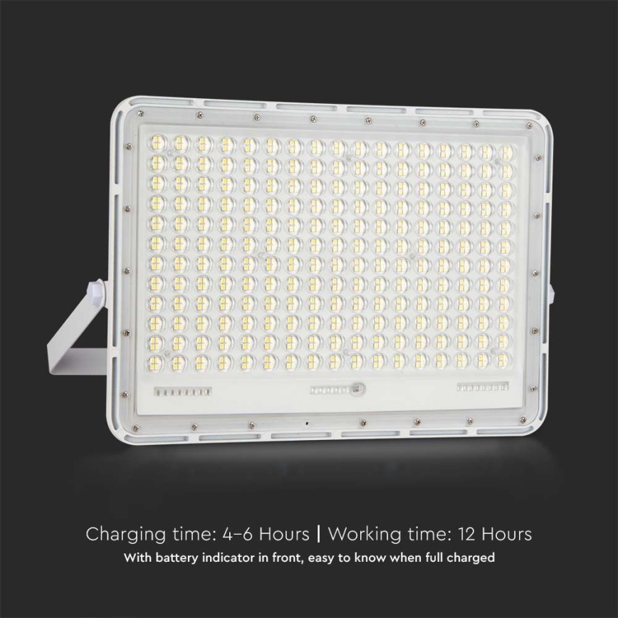 LED Vonkajší solárny reflektor LED/30W/3,2V 6400K biela IP65 20000 mAh + diaľkové ovládanie