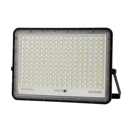 LED Vonkajší solárny reflektor LED/30W/3,2V 6400K čierna IP65 20000 mAh + diaľkové ovládanie