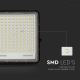 LED Vonkajší solárny reflektor LED/30W/3,2V 6400K čierna IP65 + diaľkové ovládanie