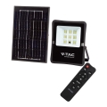 LED Vonkajší solárny reflektor LED/6W/3,2V 4000K IP65 5000 mAh + diaľkové ovládanie