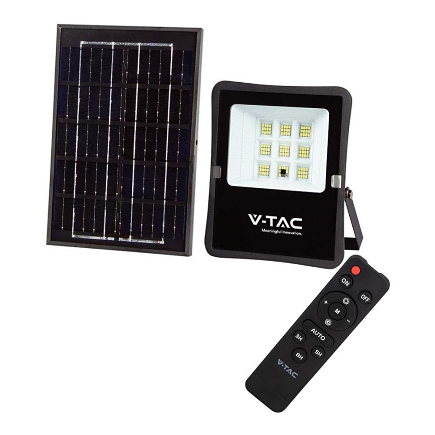 LED Vonkajší solárny reflektor LED/6W/3,2V 4000K IP65 5000 mAh + diaľkové ovládanie