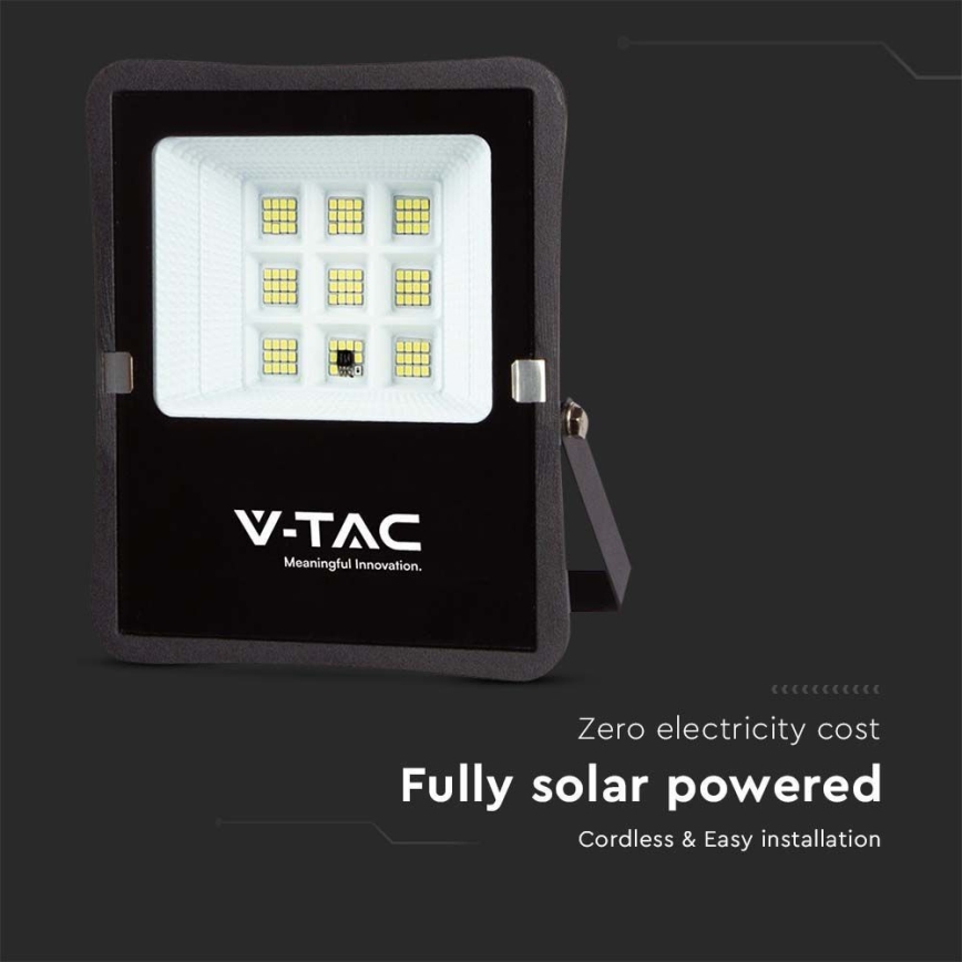 LED Vonkajší solárny reflektor LED/6W/3,2V 4000K IP65 5000 mAh + diaľkové ovládanie
