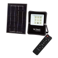 LED Vonkajší solárny reflektor LED/6W/3,2V 6400K IP65 4000 mAh + diaľkové ovládanie