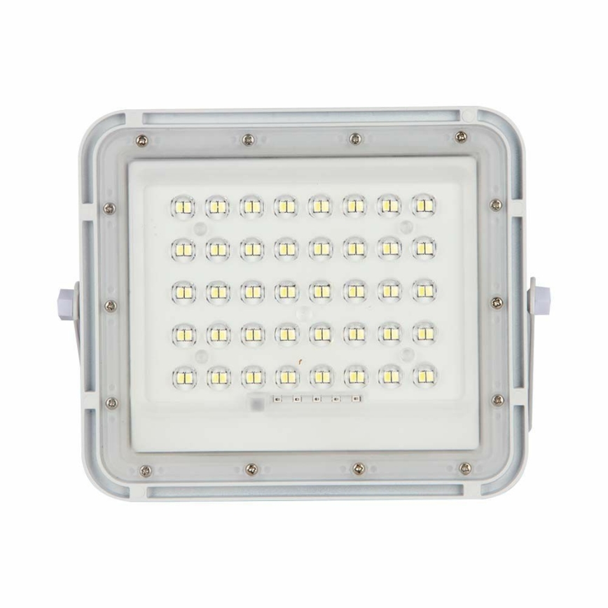 LED Vonkajší stmievateľný solárny reflektor LED/6W/3,2V IP65 4000K 5000 mAh biela + diaľkové ovládanie