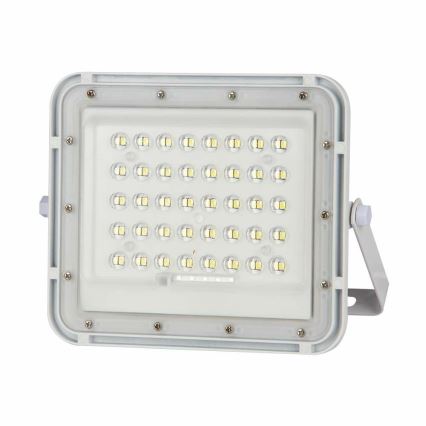 LED Vonkajší stmievateľný solárny reflektor LED/6W/3,2V IP65 4000K 5000 mAh biela + diaľkové ovládanie