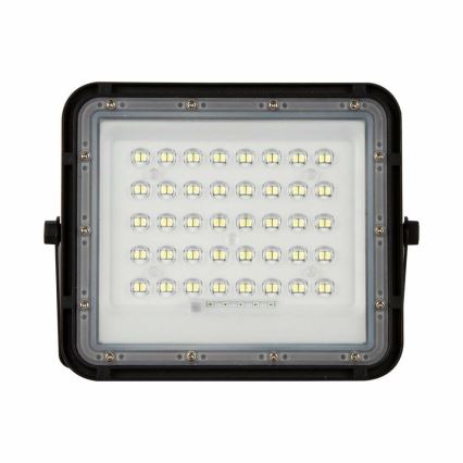 LED Vonkajší stmievateľný solárna reflektor LED/6W/3,2V IP65 4000K 5000 mAh čierna + diaľkové ovládanie