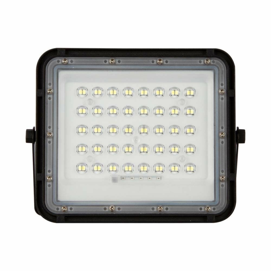 LED Vonkajší stmievateľný solárna reflektor LED/6W/3,2V IP65 4000K 5000 mAh čierna + diaľkové ovládanie