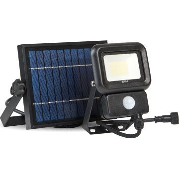 LED Vonkajší solárny reflektor so senzorom LED/10W/3,7V 6500K IP65 2200 mAh