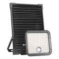 LED Vonkajší solárny reflektor so senzorom LED/30W/6,4V IP65 3000/4000K 6000 mAh + diaľkové ovládanie