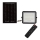 LED Vonkajší stmievateľný solárna reflektor LED/6W/3,2V IP65 4000K 5000 mAh čierna + diaľkové ovládanie