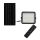 LED Vonkajší stmievateľný solárny reflektor LED/10W/3,2V IP65 4000K 6000 mAh čierna + diaľkové ovládanie