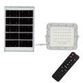 LED Vonkajší stmievateľný solárny reflektor LED/10W/3,2V IP65 6400K biela + diaľkové ovládanie