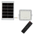 LED Vonkajší stmievateľný solárny reflektor LED/6W/3,2V IP65 4000K biela + diaľkové ovládanie