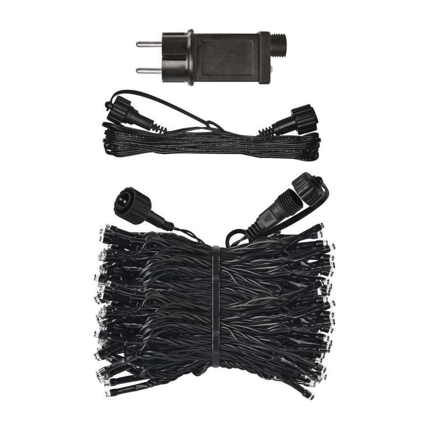 LED vonkajší svetelný reťazec 100xLED/15m IP44 teplá biela