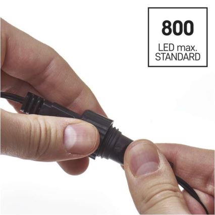 LED vonkajší svetelný reťazec 100xLED/15m IP44 teplá biela